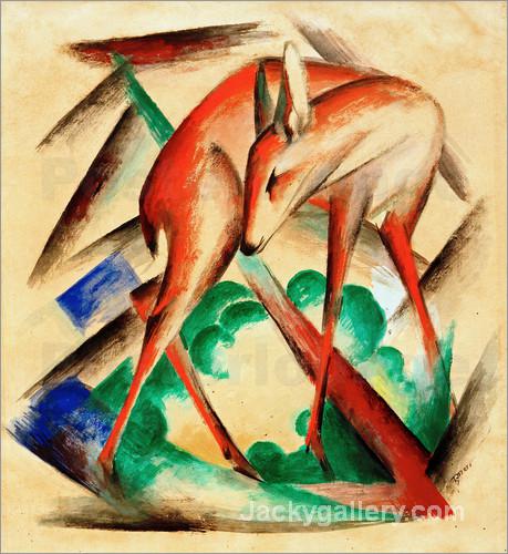 Reh (Rotes Reh) by Franz Marc paintings reproduction